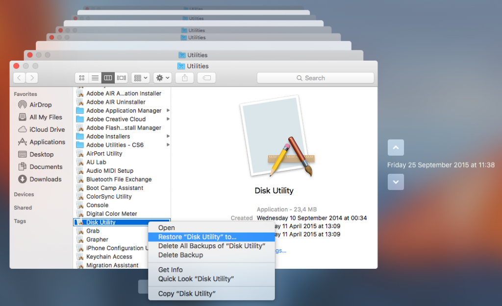 Restore "Disk Utility" to your Desktop